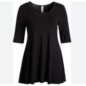 24seven Black Tunic Top